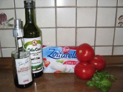 Zutaten für Tomate-Mozzarella