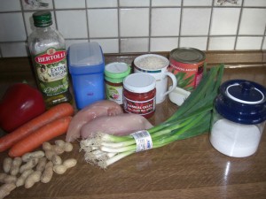 Zutaten für das leckere Thai-Curry